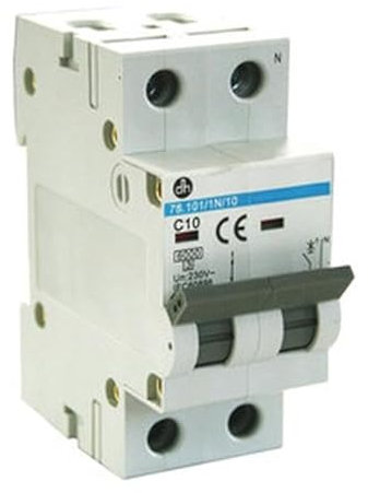 Interruttore magnetotermico 1P+N 40A 6KA classe C, protezione da sovraccarico e corto circuito, ideale per impianti elettrici sicuri.