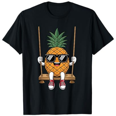 Ananas drôle balançoire ananas dessin animé enfants été T-Shirt