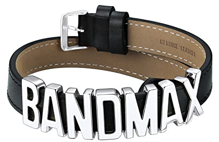 Bandmax Collier en Cuir pour Femme avec Lettres/Chiffres/Signes Personnalisable - Collier Ras du Cou en Cuir Noir Charm DIY - Collier Fantaisie pour Anniversaire Saint-Valentin