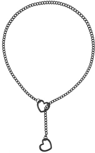 ValueBargain Choker Kette Damen, Choker Kette aus Edelstahl mit Verstellbarem Y-Verschluss, Trendiger Herz Halsreif für Damen & Herren (Punk, Gothic, Kubanischer Stil)