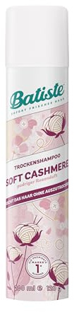Batiste Trockenshampoo Soft Cashmere, Haarpflegespray für Frische und Pflege zwischen den Haarwäschen, Pudriger Rosenduft, 200 ml