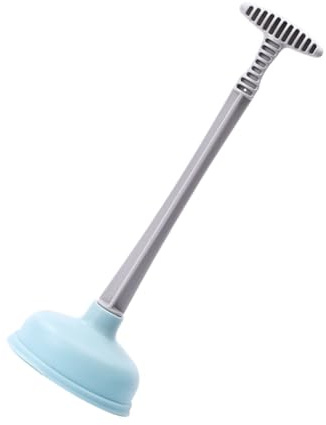 DIYEAH Stantuffo WC con Manico Lungo Ergonomico e Superficie Liscia Pulitore per Scarico Bagno Vasca e Lavandino Smontabile e Compatto Strumento per Rimuovere Intasamenti