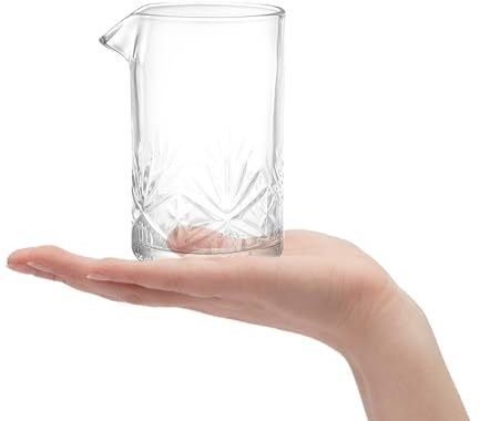 Veemoon Bicchiere per Mescolare Cocktail da 700 Ml in Vetro Spesso Design Giapponese per Barman Professionale