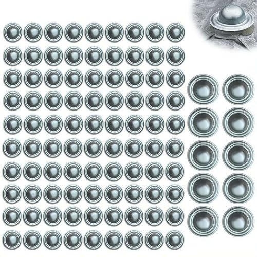 Tapas para tornillos de techo de metal, 100 unidades de tapas para tornillos de techo de metal, tapas para tornillos de techo resistentes al óxido y al agua, sin necesidad de quitar tornillos, se