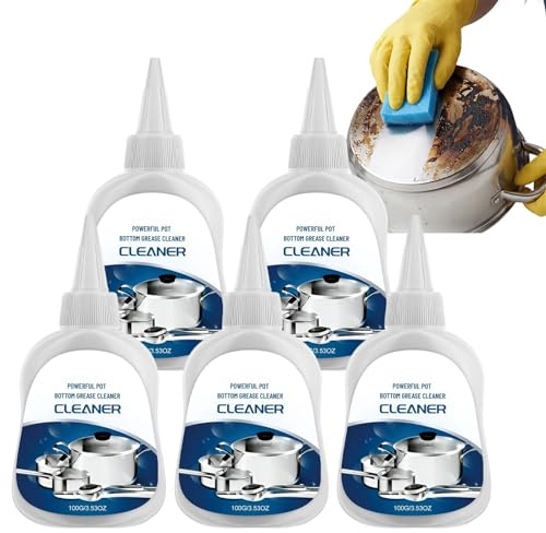 Détachant De Taches Et De Saleté Au Fond De La Casserole, Nettoyant Pour Ustensiles De Cuisine Polyvalent, Nettoyant Pour Casseroles Robuste Et Nettoyant Pour Casseroles En Acier Inoxydable (5Pcs)