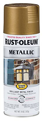 Rust-Oleum 313142 Stops Rust Metallic Spray Paint, 11 oz, Champagne Bronze