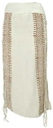 GURU-SHOP, Maxi Gonna Batik, Gonna Lunga Estiva, Krinklerock, Verde, Sintetico, Dimensione Indumenti:38, Gonne Lunghe