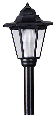 Garden Lamp Outdoor Solar Lamppost Outdoor Garden Solar Powered Black Lantern Lawn & Patio Light