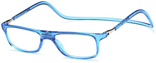 NEW VISION Occhiali da Lettura con Calamita, Certificazione CE, UV400 per Uomo e Donna, NV2904 (Blu, 2.5, x)