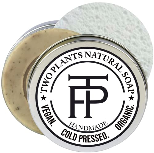 Handgesiedete Outdoorseife für Männer - Biologisch Abbaubar & Umweltfreundlich | Gesicht, Körper & Haare | Camping Seife Travel Soap | Inklusive Seifenbox & Seifenablage von TWO PLANTS
