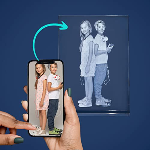 LOOXIS Glasfoto - Ihr Foto in hochwertiges Viamant Glas gelasert, Foto im Glas als Fotogeschenk (Glasfoto, Gr. XXL Hoch 200 x 150 x 38 mm)