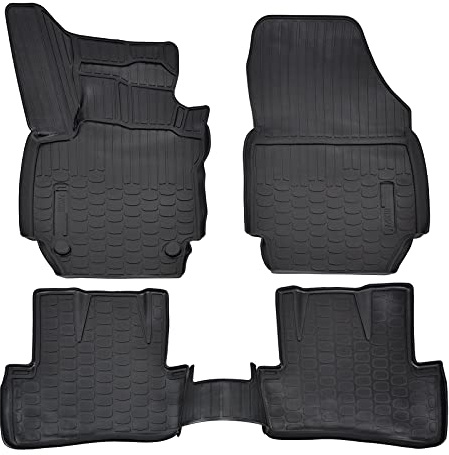 Norm Liners 3D Gummimatten passend für Renault Captur 2013-2019 4tlg, Allwetter TPE Fußmatten mit hohem Rand Passform rutschfest Geruchsneutral Schwarz