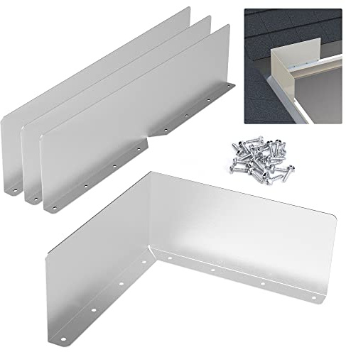 4 Pcs Gutter Valley Splash Guards,Rain Gutter Valley Roofing Gutter Guards, Diverter Roof Rain Diverter for House Shingle Roofs Corner (4)