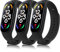 Oumida 3 Piezas Correa Compatible con Xiaomi Mi Band 7, Correa de Silicona Clásica, Pulsera de Repuesto Deportiva de TPU Suave para Xiaomi Mi Smart Band 7 (Negro+Negro+Negro)