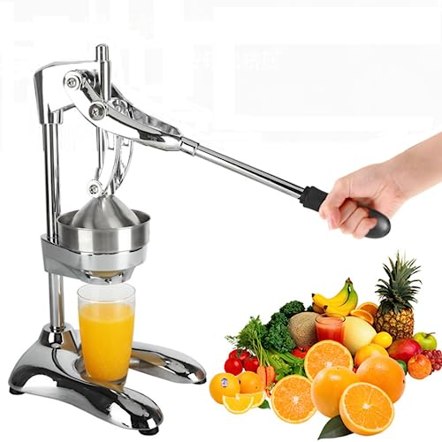 Breadom Extractor de Zumo Manual,Exprimidor de Fruta Manual,Exprimidor de cítricos de Calidad Comercial,Exprimidor de Zumo de Metal,Exprimidor de Zumo de Naranja de Gran Potencia