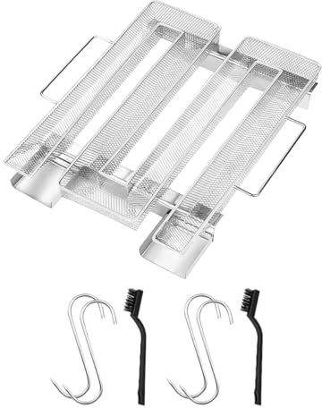 Hsthe Sea Generatore di Fumo Freddo a Forma di M con Maniglia Fino a 12 Ore, generatore di Fumo Freddo in Acciaio Inossidabile per Griglie, Barbecue, Forno per affumicatura Alimentare