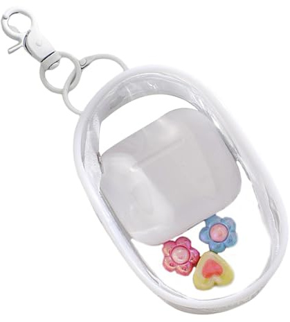 Porte-monnaie transparent, porte-monnaie transparent | Pochette transparente pour écouteurs pour étudiants | Porte-monnaie avec anneau de suspension pour remise de diplôme, anniversaire, fête des