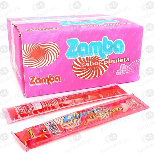Flash ZAMBA Polos Líquidos para Congelar, Polines 1 Caja 55 Unidades (Piruleta Roja)