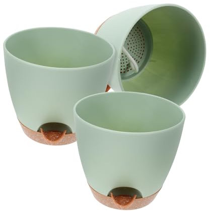 BESPORTBLE 3er-Pack Selbstbewässerndes Blumentopf-Set – Moderner Innen-/außenbereich Mit Wasseraufnahme Für Die Inneneinrichtung
