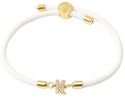 LIUYUYOUGO Freundschaftsarmband,Initialen Armband Für Frauen Und Männer Zirkonia Charm Armbänder Mit Buchstaben Az Modische Passende Paar Armbänder Handgefertigt Verstellbar Weißes Seil Freunds