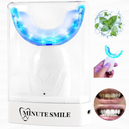 NEW 2025 kit de blanchiment dentaire professionnel Minutesmile | Blanchisseur de dents indolore | Approuvée par les dentistes | respecte l’émail et les gencives | sans peroxyde | effet immédiat