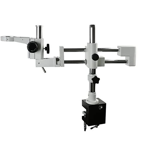 Microscope Microscope Stages & Stands Universal Arm Pillar Clamp Double Boom Lab Industrial Zoom Trinocular Stereo Microscope Stand Holder Bracket 76mm Microscope(White)