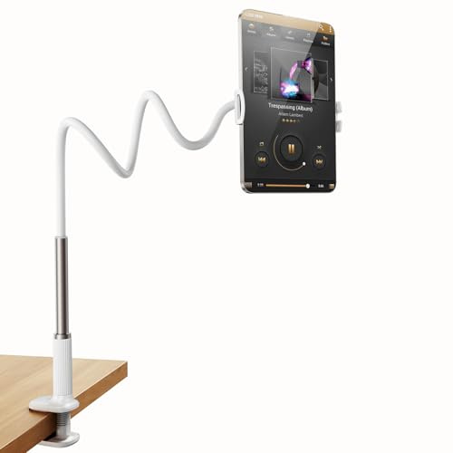 nediea Tablet-Ständer für Bett, flexibler verstellbarer Schwanenhals, Tablet-Halterung für iPad, 95 cm (37 Zoll) Lazy Long Tablets Arm Klemmhalterung, Buchhalter für Kindle Lesen im Bett, kompatibel