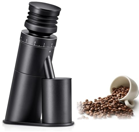Molinillo de Café Eléctrico Portátil, Molinillo de Café Espresso Automático, Ajuste Infinito, 120 Rejillas de Molido Profesional, Molido Fino hasta 0.01mm, Control Flexible, para Viaje, Oficina