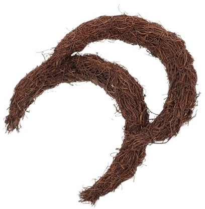Zerodeko 2pcs Moon Wreath Decoration Rattan Wreath Vines Diy Making Kit Wall Hanging Beach for Party Decor