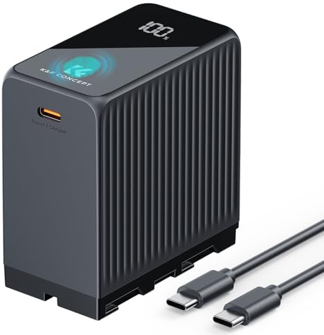 K&F CONCEPT 10500mAh NP-F970 Battery Compatible with Sony NP-F970 F750 F550, PD 45W Fast Charging, for Camera, Monitor, LED Video Light, Camcorder