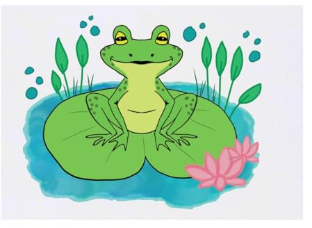 Azeeda 'Frog On A Lily Pad' Temporary Tattoo - Water Resistant, Skin-Safe, Non-Toxic Transfer (TO00092023)