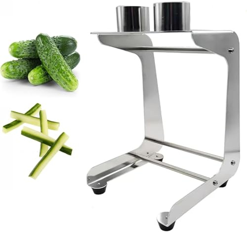 Manuell gurkskärare i rostfritt stål, bärbart verktyg för att skära morötter, skärdiameter 45 mm, skärhastighet 10 skivor/minut, för att göra sallader, matlagning, sushi