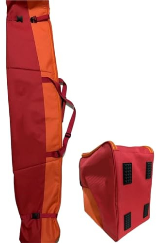 Slalomväskor Dubbel snowboardväska, förvaringsväska för snöskor, skidryggsäck, bärbar ryggsäck med enkel axel Skidväska(Ski bag and shoe bag)