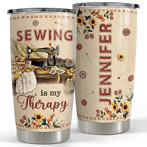 Vaso Termico Con Pajita Y Tapa Tazas De Viaje Isotérmica Reutilizable Termo Café Para Auto Navidad Mamá 590 Ml Vaso De Costura Personalizado Terapia De Costura