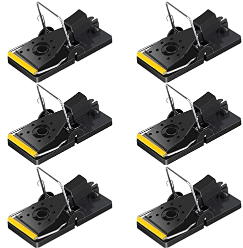 Trisiki Mouse Trap, 6 Pack Heavy Duty Reusable Snap Traps that Kill Instantly, High Sensitive Mice Catcher UK, Safe and Effective Rodent Trap for Indoors and Outdoors, Easy Set-up & Clean