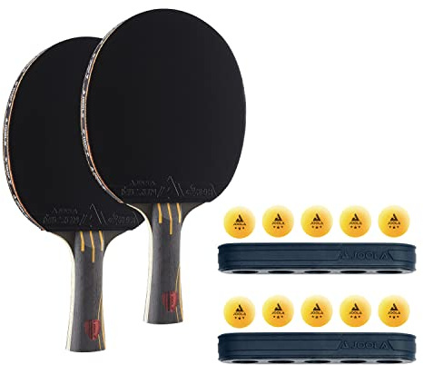 JOOLA Infinity Overdrive Ping Pong Paddle & Table Tennis Sets, Racket with Carbon & Double Black Extreme Speed Rubber, Ping Pong Set with 10 Balls & Magnetic Ball Holder