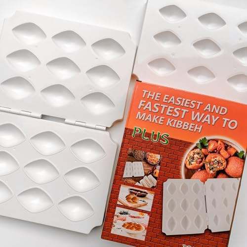 Aoipend Kibbeh Rolls Maker Form Fleischbällchen Form Prozessor Manuelle Hackbraten Maker Presse Werkzeug DIY Upgrade 9 Gitter 7 cm große Größe hausgemachte Fleischmaschine Küchenzubehör
