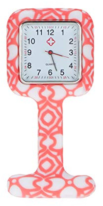 iplusmile Krankenschwester Taschenuhr Silikon Bunt Armbanduhr Analogue Quarzuhr Ansteckuhr Krankenschwesternuhr Pflege FOB- Uhr für Doktor Krankenschwester Pfleger Abschluss Geschenk