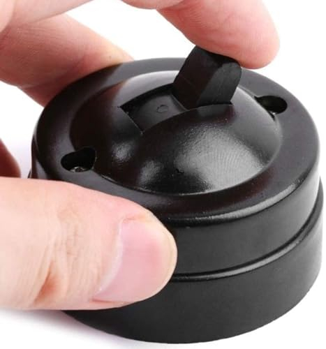 Jadeshay Interruttore Vintage,250V 1A Interruttore Lampada Rotonda Interruttori Vintage da Muro per Domestico e Hotel,Interruttore Vintage a Levetta di Controllo Singolo