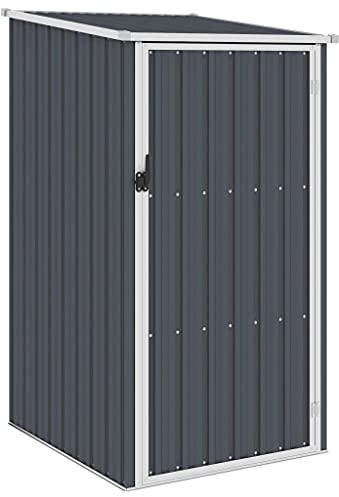 Geräteschrank Geräteschuppen Metall-Schrank Metall-Schuppen Garten-Schrank Metall Gerätehaus mit Pultdach, Gartenhaus Schuppen Verzinkter Stahl 87x98x159 cm