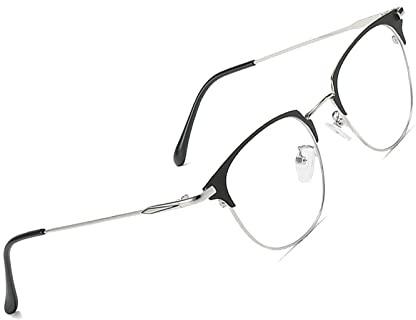 Brille Blaulichtfilter Ohne Sehstärke Retro Vintage Brille Ohne Sehstärke für PC Handy und Fernseher Blaulichtfilter Brille mit Brillenetuis und Brillenputztuch