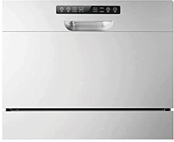ksamwjf Mini Lavastoviglie da Tavolo Lavastoviglie Automatica da Banco 5 Programmi, con 6 Coperti, Lavastoviglie Incasso Cucina, Pulizia Rapida, Efficiente Energetico, Stoviglie Asciutte Pratiche