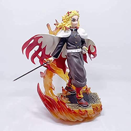 GK Figure Statue, Rengoku Kyoujurou 20 cm/7,9 Zoll Action-Figur Cartoon Puppe Spielzeug Anime PVC Figuren Dekorationen für Anime Fans