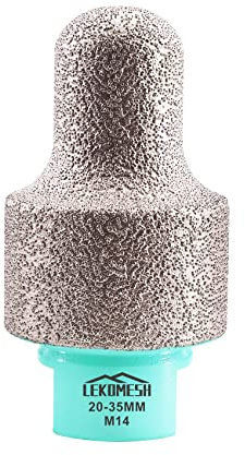 Fraise Diamantée 20-35mm x M14 LEKOMESH - Foret à Doigt Diamant Double Taille Pour Amplification Façonner Bordure Trous Existants - Porcelaine,Tuiles,Céramique,Marbre,Granit