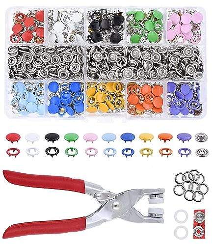 AAED 100 Set Druckknopf Set mit zange nähzubehör druckknöpfe mit zange druckknöpfe ohne nähen Druckknopf Set knöpfe ohne nähen nähmaschinen zubehör Feste Knöpfe Werkzeug Druckknopf Set mit Zange