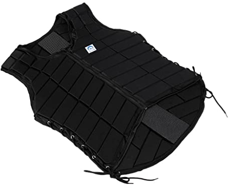Professionelle Sicherheit EVA Gepolsterter Reißverschluss Reiten Reiten Weste Schützende Körper Rücken Guard, Frauen M, Schwarz - Verstellbare Ausrüstung Weste für Damen