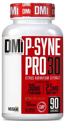 DMI INNOVATIVE NUTRITION P-SYNE PRO30 90 Cápsulas – Extracto de Naranja Amarga con P-Sinefrina de Alta Pureza y BioPerine® – Quemagrasas con Efecto Termogénico – Soporte Metabólico y Control de Peso