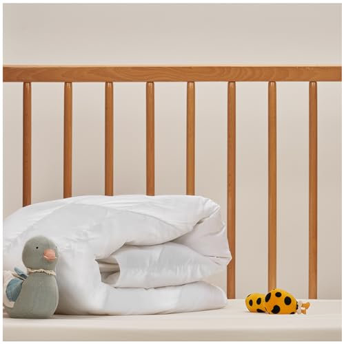 DECASATEXTIL Piumone per Culla Neonato Invernale 100% Cotone Anallergico - 400GSM - Dimensione 100x130cm, Adatto per Culle 60x120cm - Antiacaro, Traspirante e Facile da Lavare - Ideale per Neonati
