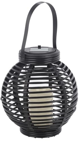 URBNLIVING Warmweiße LED Solar Laterne Hängend Rund Zylindrisch mit Griff Garten Dekor