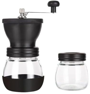 Accessoires à café Moulin à café manuel réglable professionnel moulin à grains de café Portable moulin à café à main accessoires de cuisine (Color : Bean Grinder Set, Size : L)